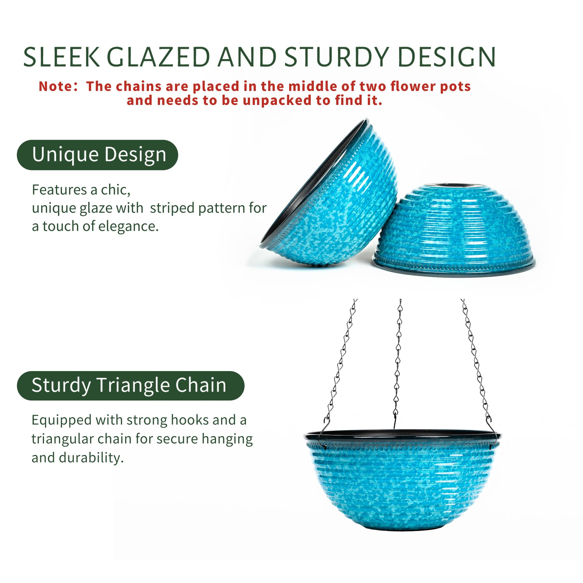 Vanslogreen orificios de drenaje y tapón, control del exceso de agua práctico