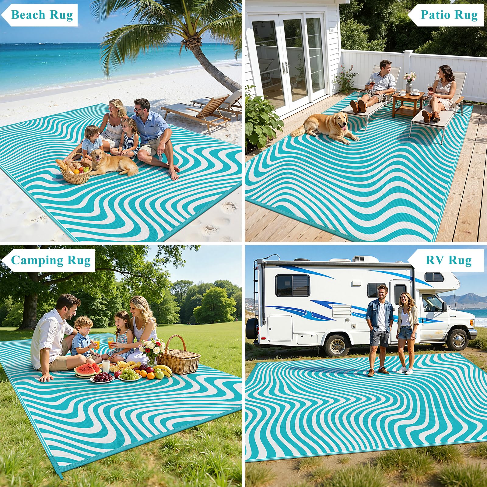 Vaukki alfombra en uso en patio mejora estética y confort