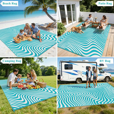 Vaukki alfombra en uso en patio mejora estética y confort