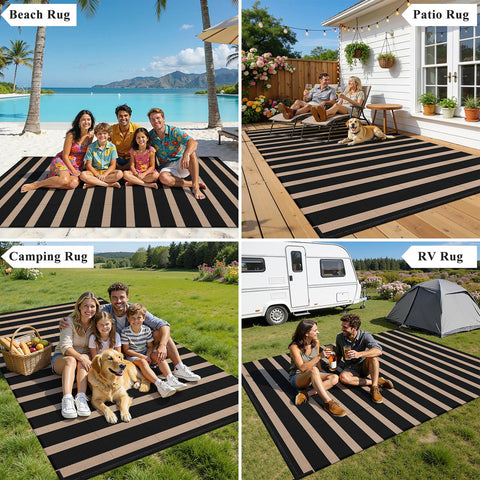 Vaukki alfombra colocada en patio demostrando confort y estilo exterior