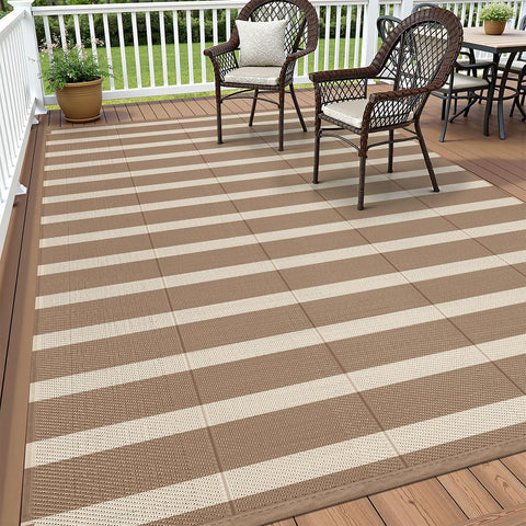 Vaukki alfombra exterior vista frontal, aspecto decorativo y resistente