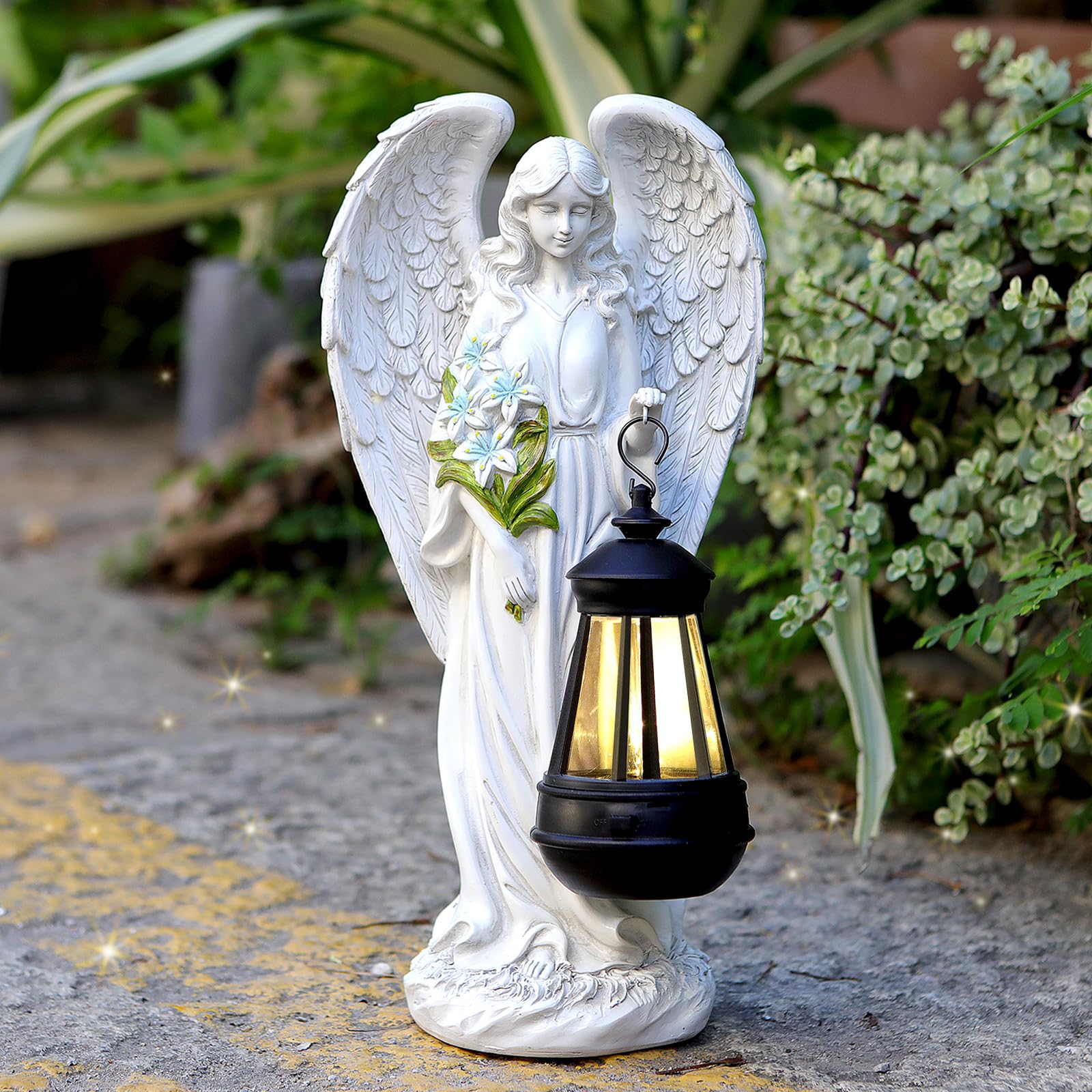 VChymm ángel frontal mostrando forma y decoración, mejora estética del jardín