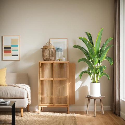 Vecxoty trio ensamblado junto a plantas, mejora la presentación