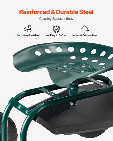 VEVOR primer plano del asiento mostrando textura cómoda para uso prolongado