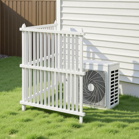 VEVOR panel junto a bote de basura para comparar tamaño y cobertura