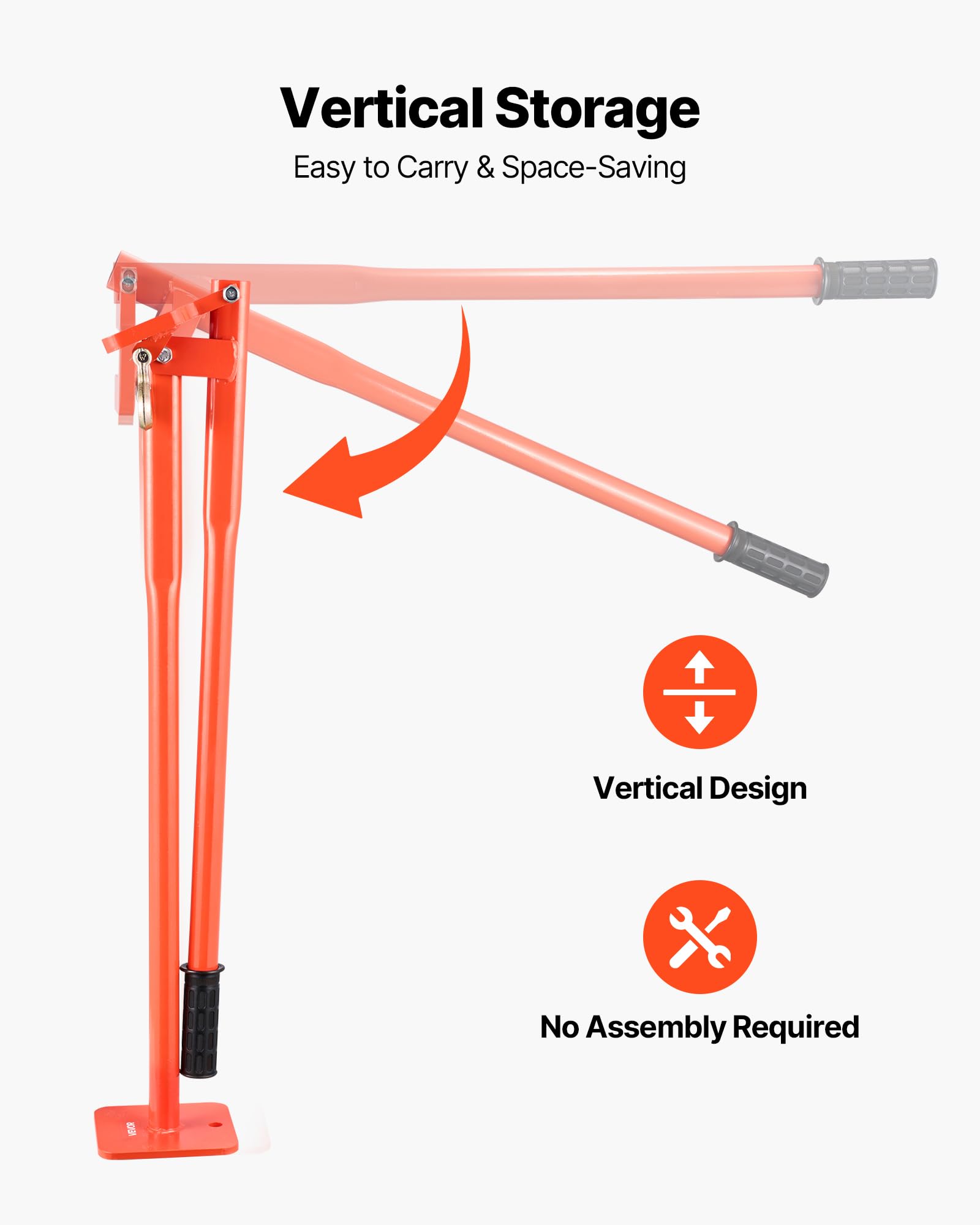 VEVOR comparación de tamaño para entender la escala y ergonomía