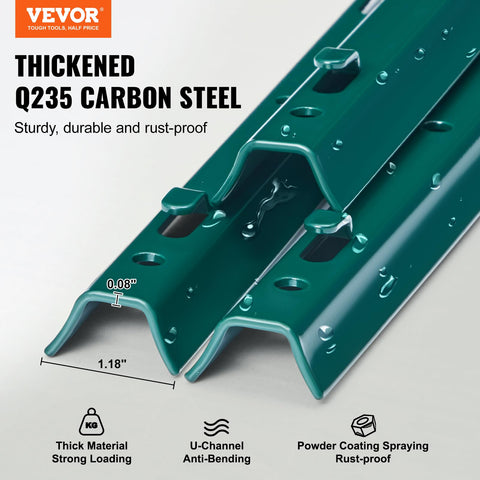 VEVOR detalle del canal en U que ofrece mayor rigidez