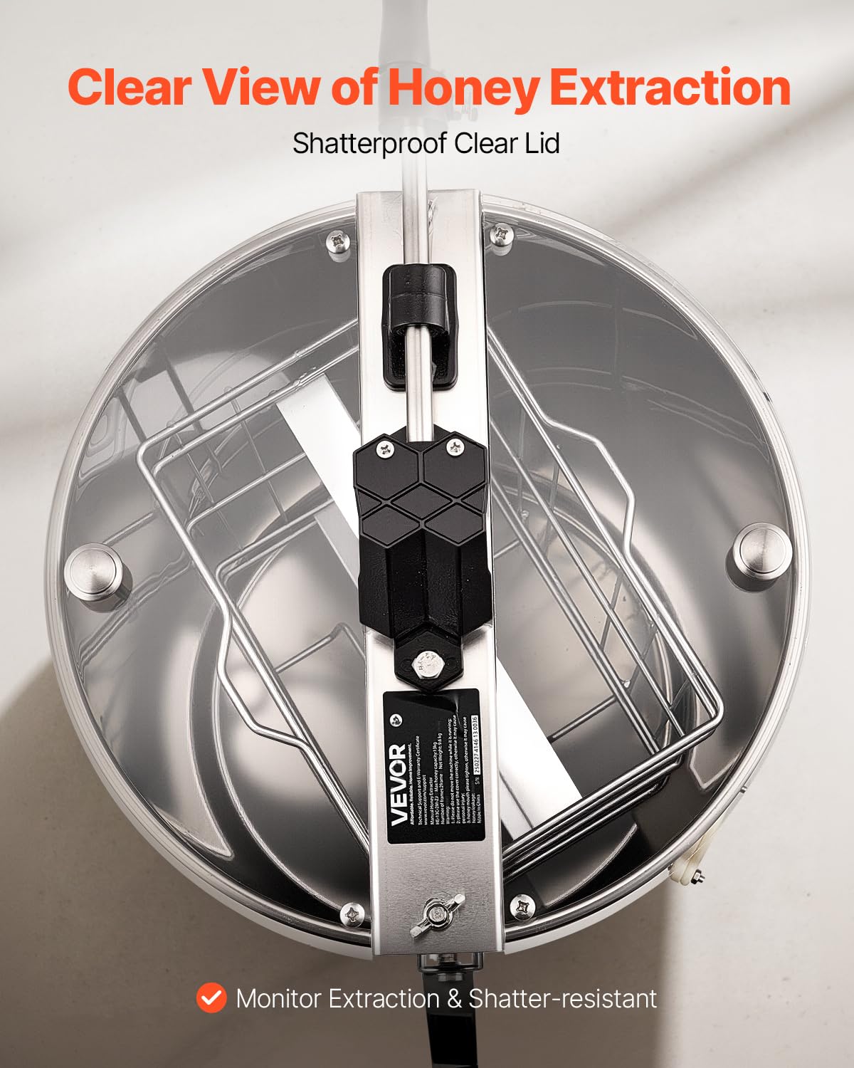 VEVOR extractor con dos marcos instalados demostrando compatibilidad multiformato