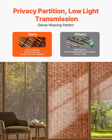 VEVOR panel instalado en balcón dando privacidad y sombra