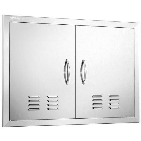 VEVOR puerta doble vista frontal resistente y estética para cocina exterior