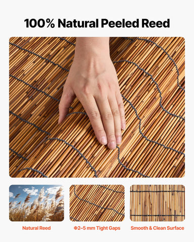 VEVOR detalle de textura de caña que resalta acabado natural y durabilidad