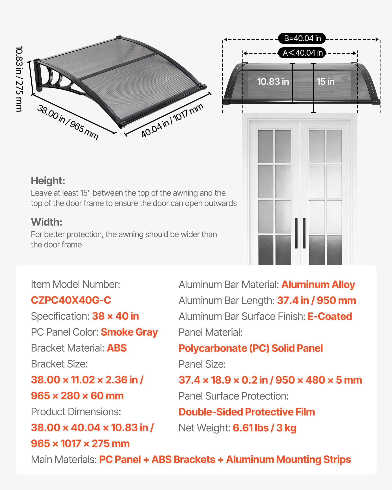 VEVOR embalaje seguro listo para envío y entrega sin daños