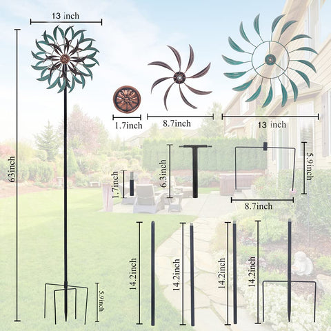 VEWOGARDEN estaca metálica durante instalación fija la escultura segura