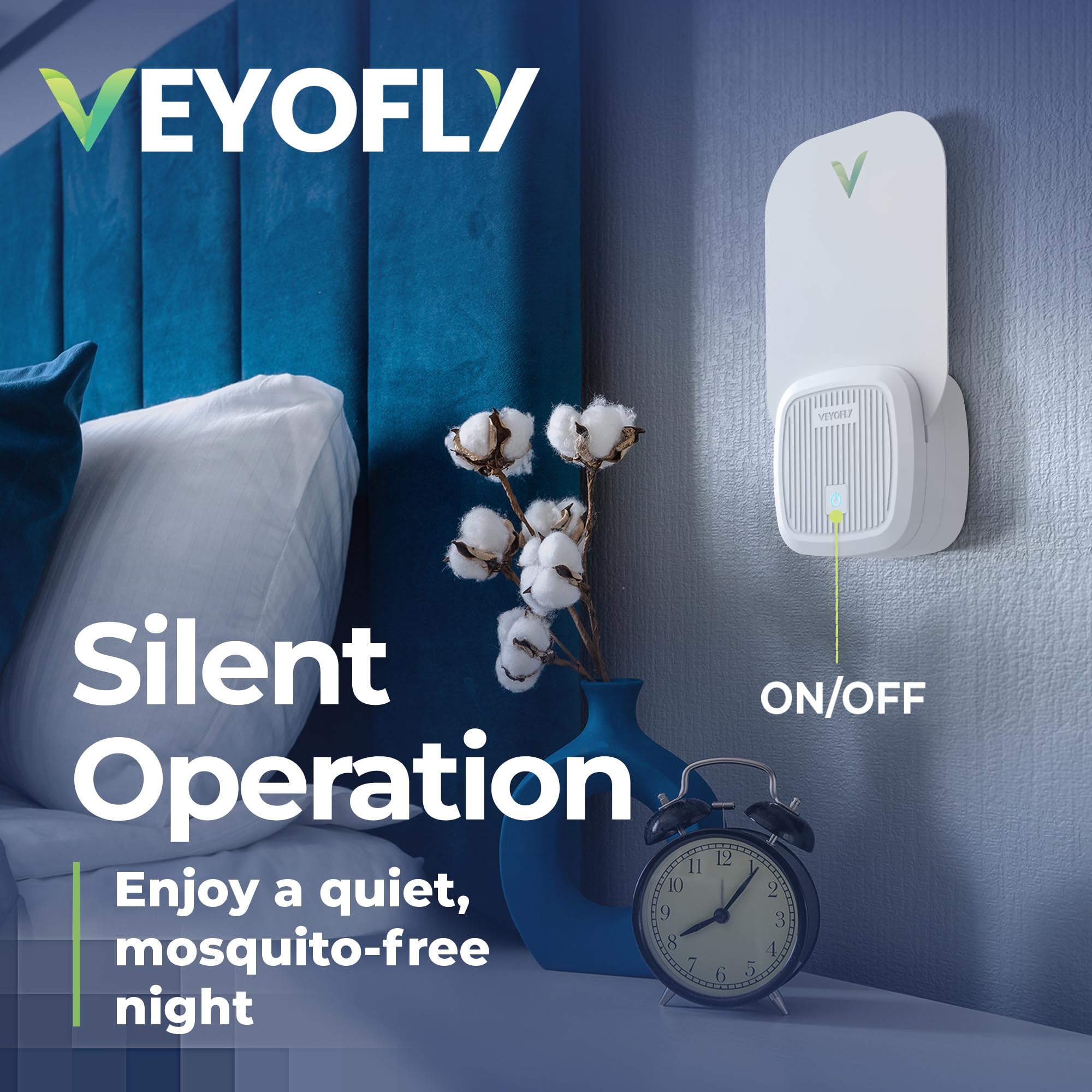 VEYOFLY en dormitorio iluminando suavemente y sin molestar el sueño