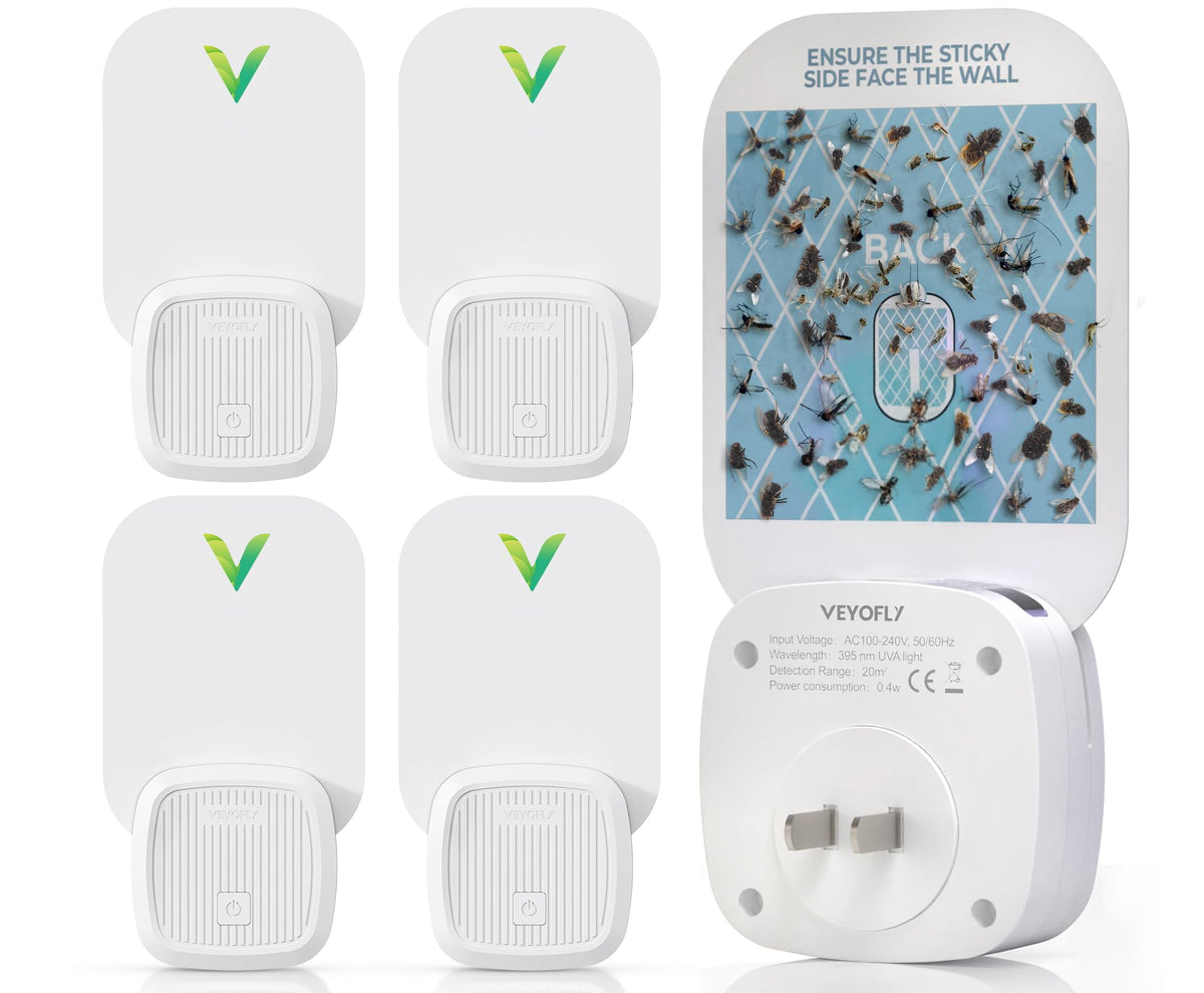 VEYOFLY frontal del dispositivo enchufable mostrando diseño compacto y fácil instalación