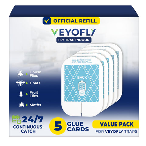 VEYOFLY paquete frontal de recambios mostrando cinco placas para reposición eficaz