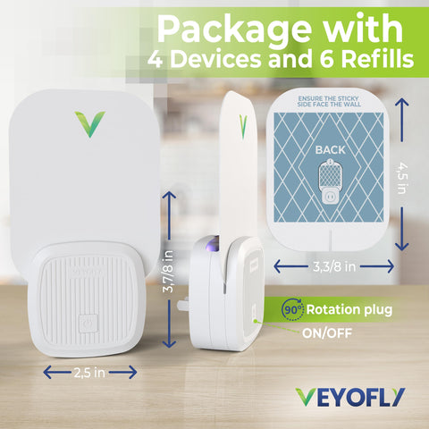 VEYOFLY emisión de luz azul-violeta que atrae insectos reduciendo molestias