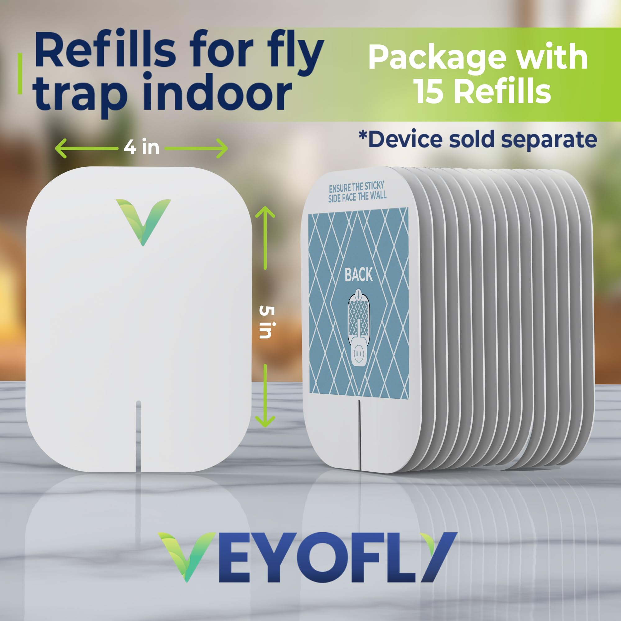 VEYOFLY detalle del adhesivo extra-fuerte, captura eficaz