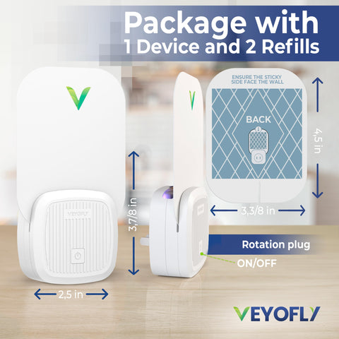 VEYOFLY dispositivo en mano mostrando tamaño compacto y manejo fácil