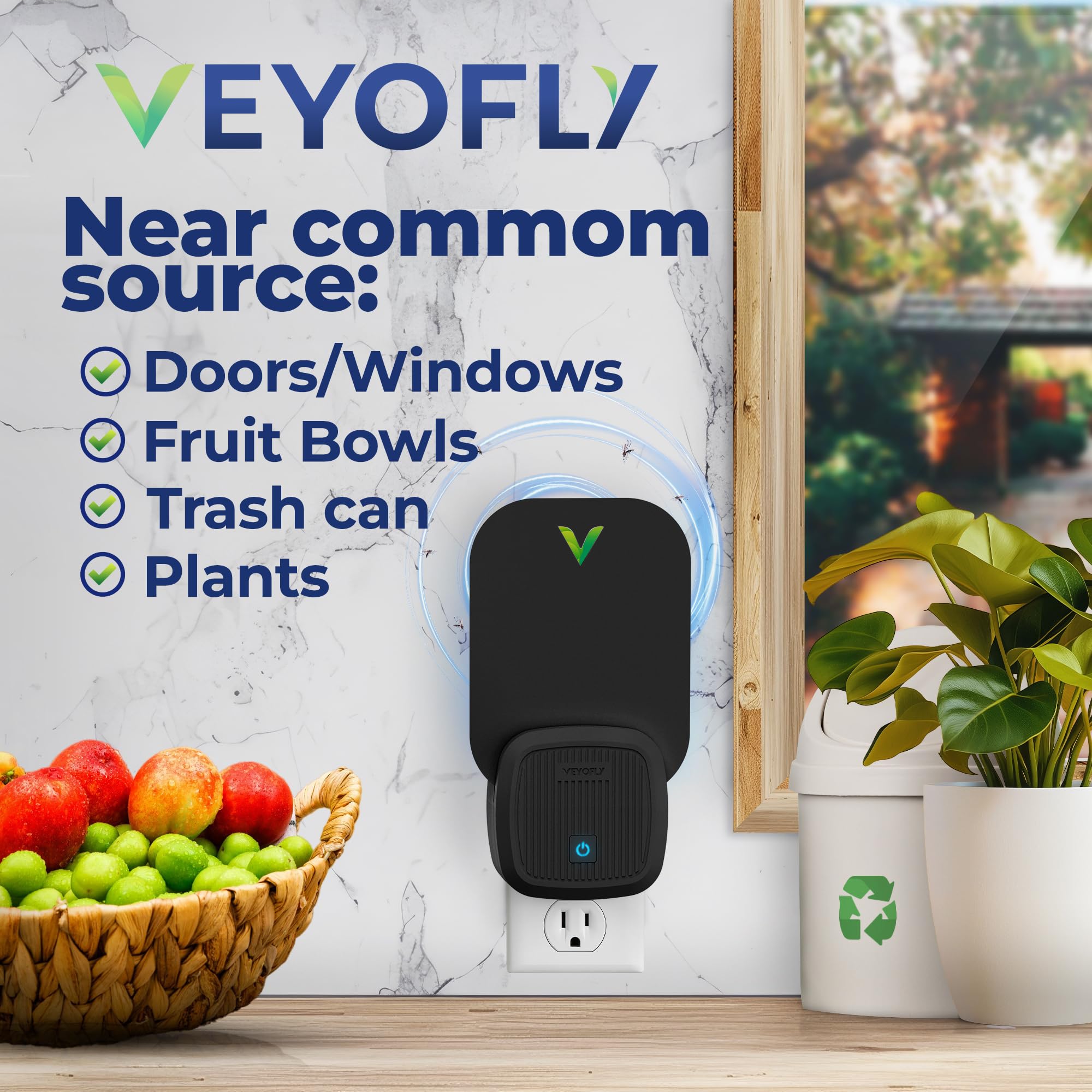 VEYOFLY trampa abierta mostrando cómo insertar la tarjeta fácilmente