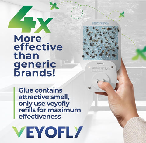 VEYOFLY trampa instalada en cocina demostrando control sin químicos