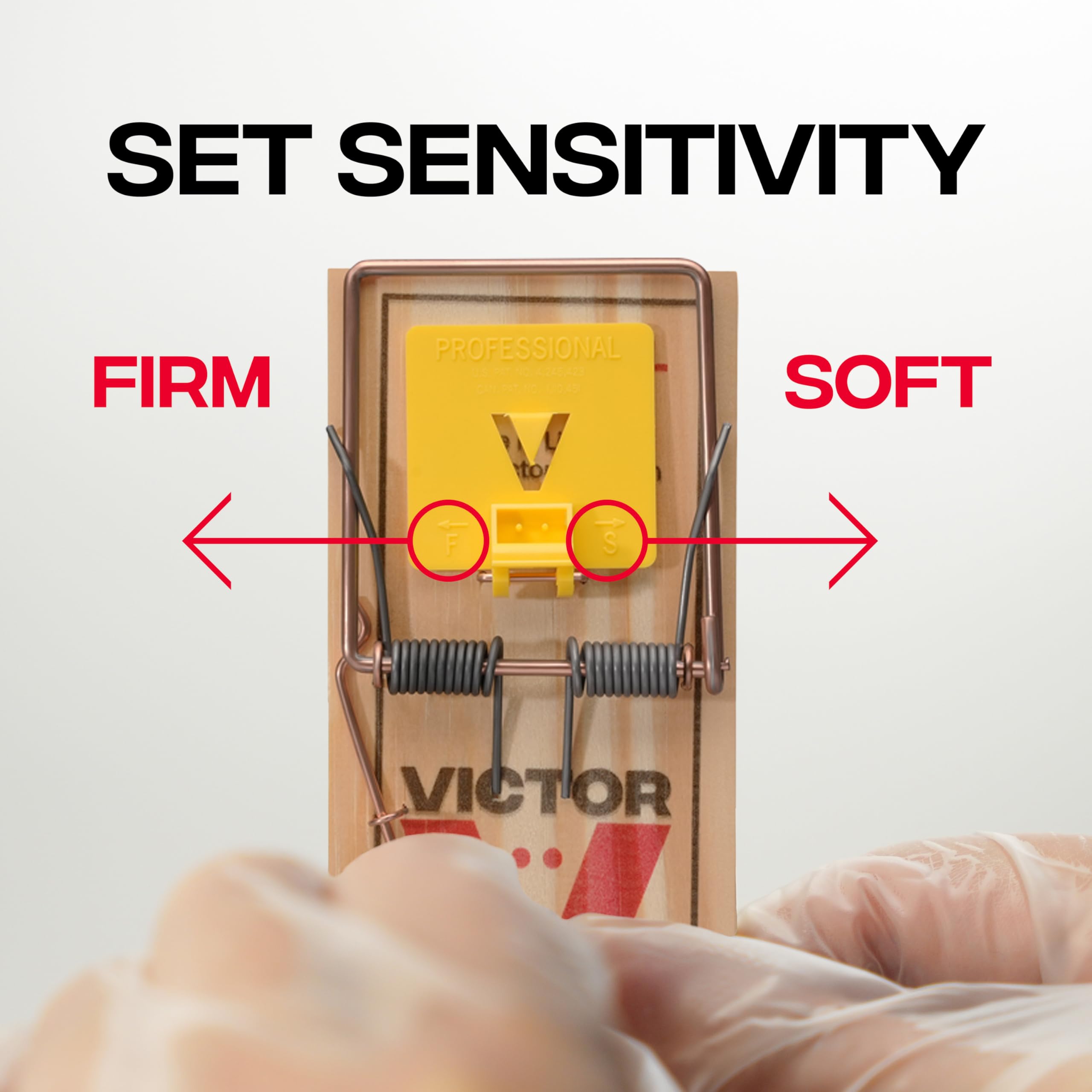 Victor control de sensibilidad Firm y Sensitive para ajustar activación