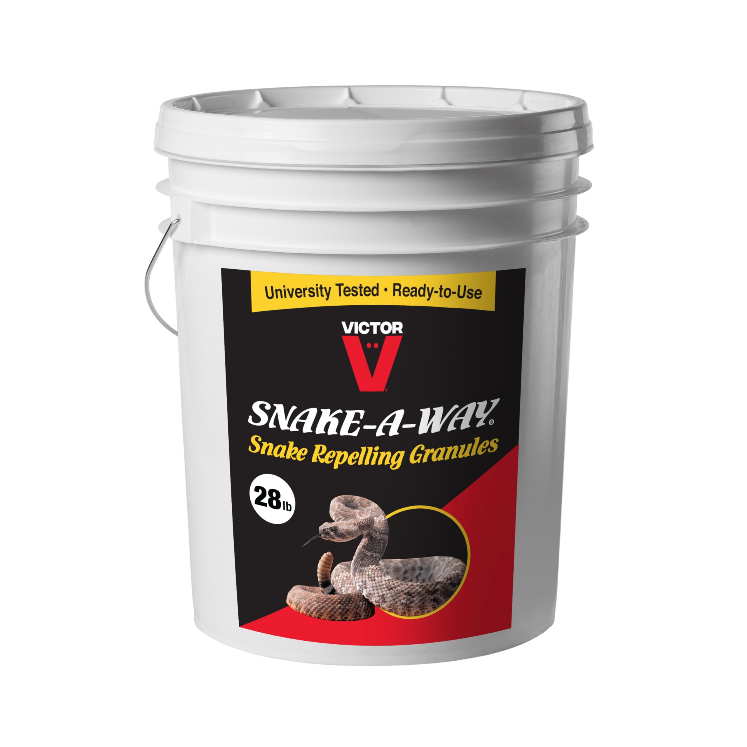Victor cubo 28 lb mostrado frontalmente, solución visible para protección exterior