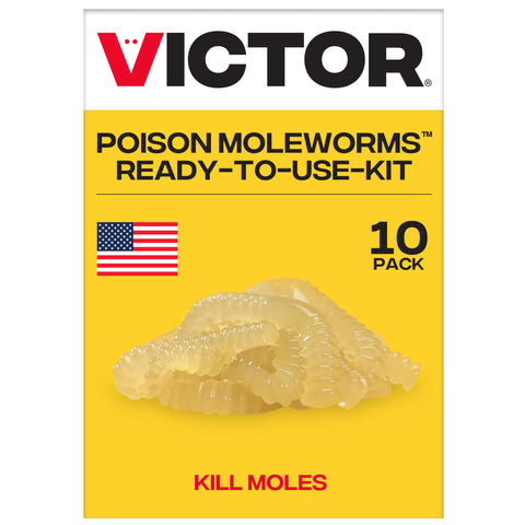 Victor empaque frontal de moleworms mostrando el kit completo y fácil identificación