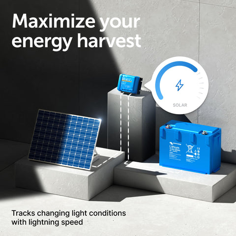 Victron Energy BlueSolar vista del circuito y placa interna, beneficio: calidad de componentes