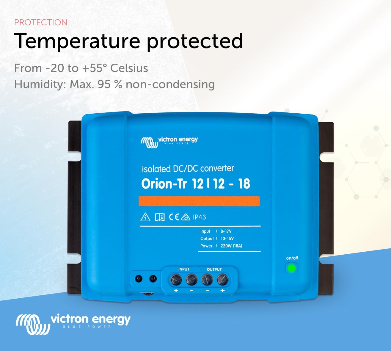Victron Energy Orion-Tr instalado en furgoneta camper optimizando energía auxiliar