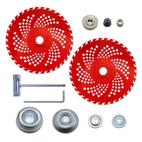 vidica vista frontal del pack con dos discos y kit, muestra robustez