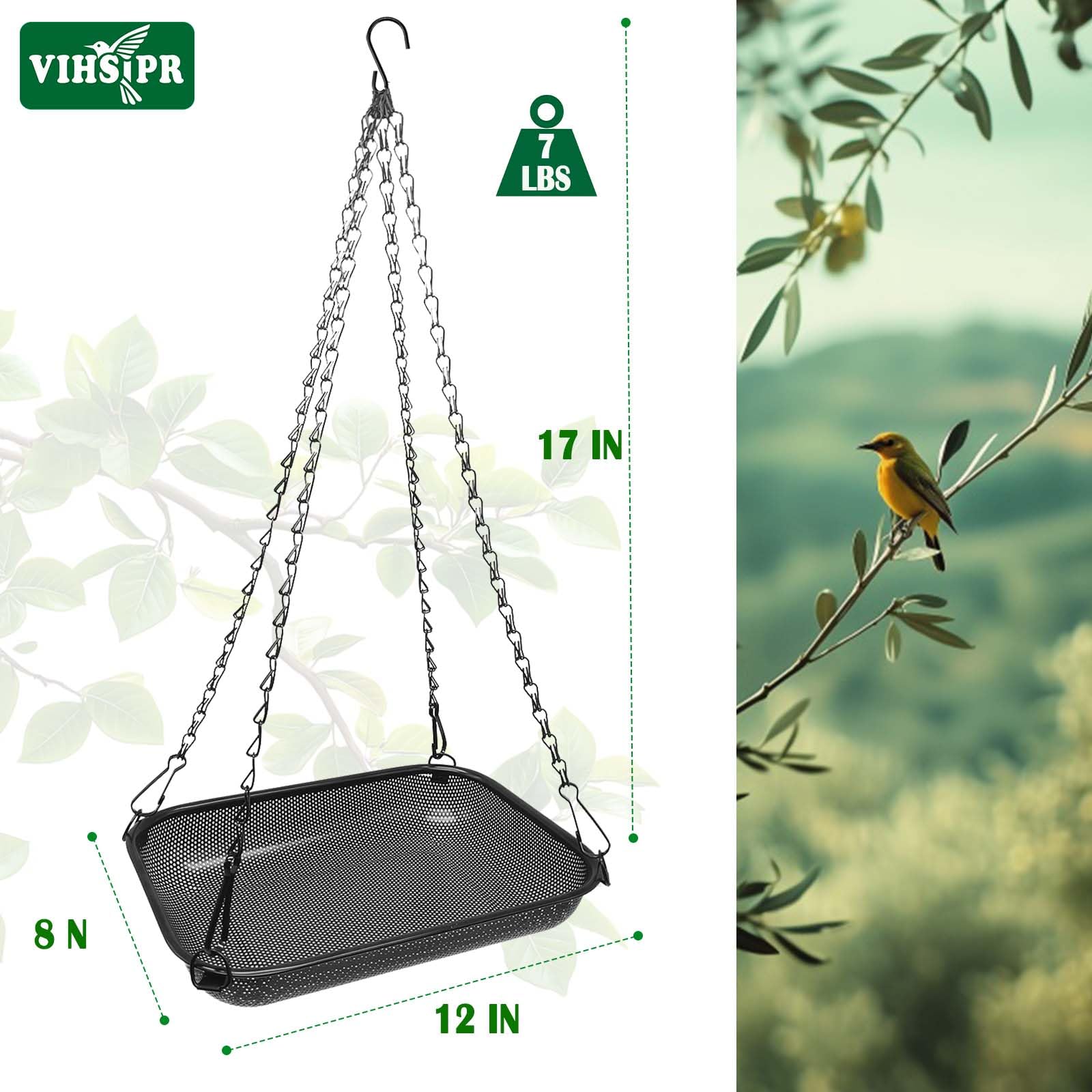 VIHSIPR detalle de malla de acero inoxidable para drenaje y limpieza fácil