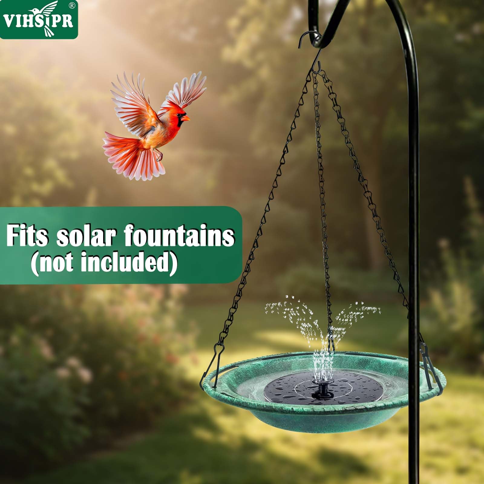 VIHSIPR cuenco con piedras planas creando posadero estable para aves
