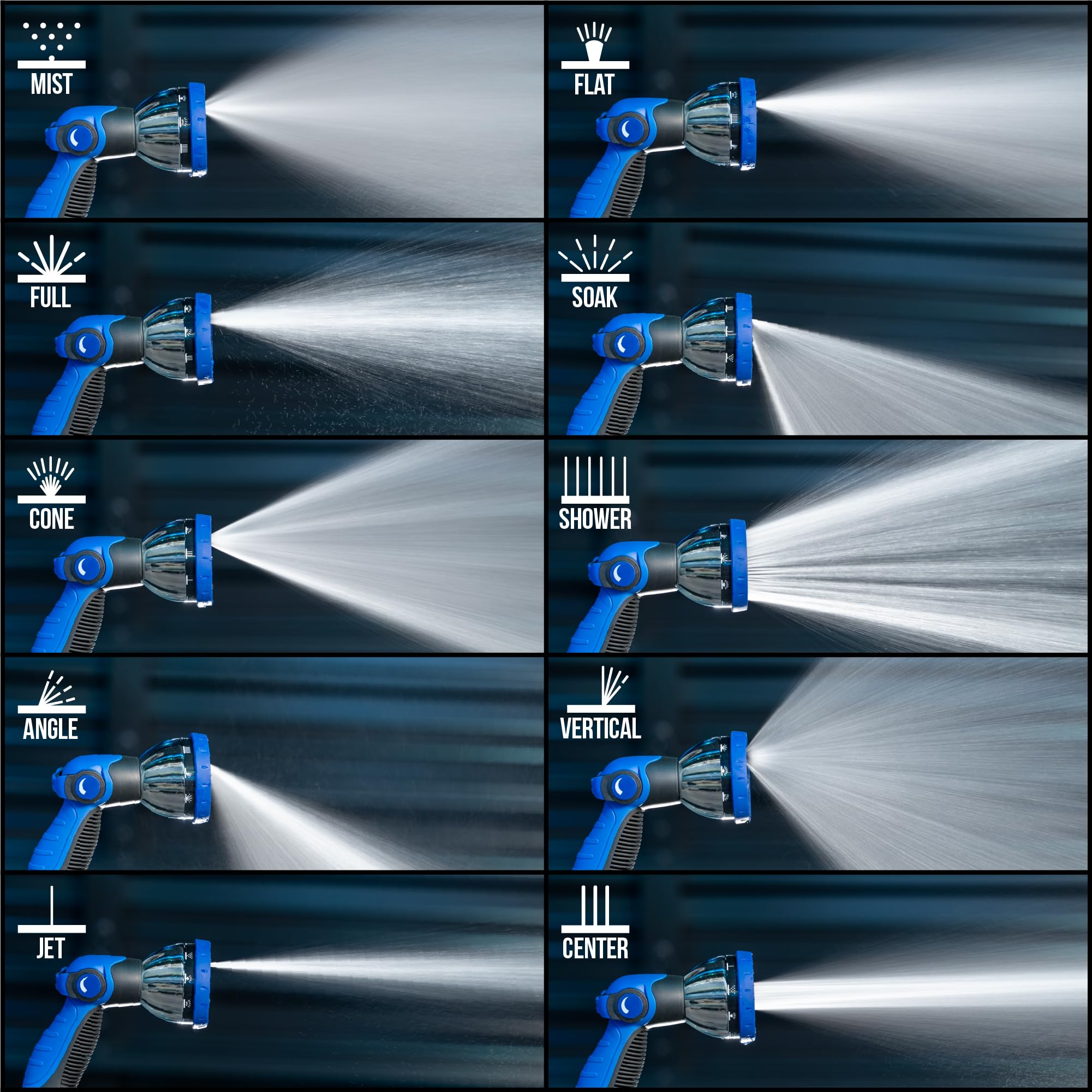 VIKING selector de 10 modos mostrando patrones y ajuste fácil