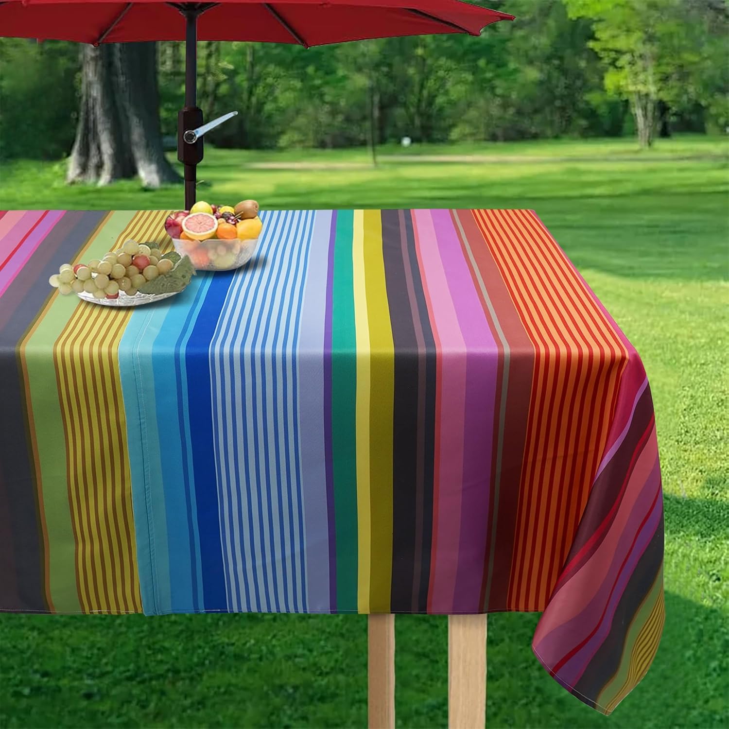 Virtumob mantel en uso en porche crea ambiente veraniego para invitados