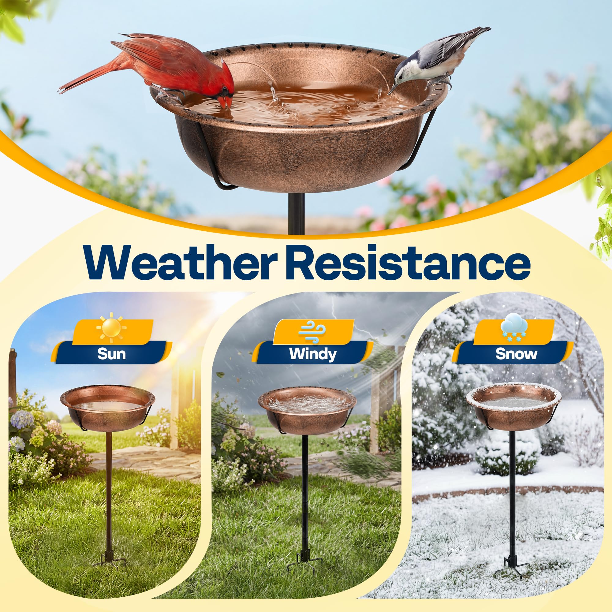 VIVOHOME acabado bronce retro resistente a la intemperie y elegante