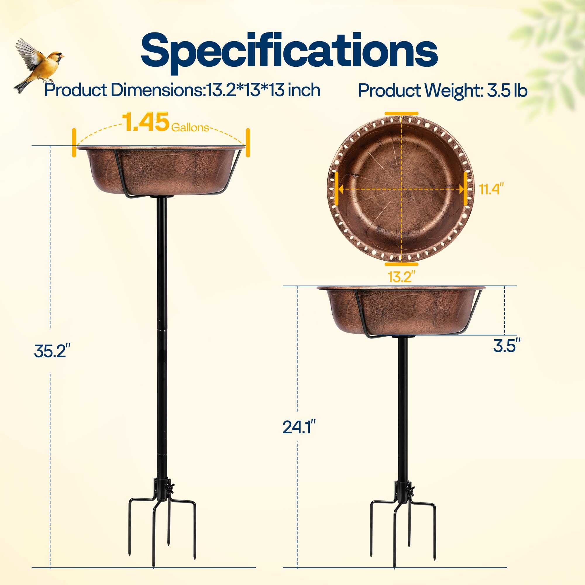 VIVOHOME base de cuatro puntas asegurando anclaje firme y duradero