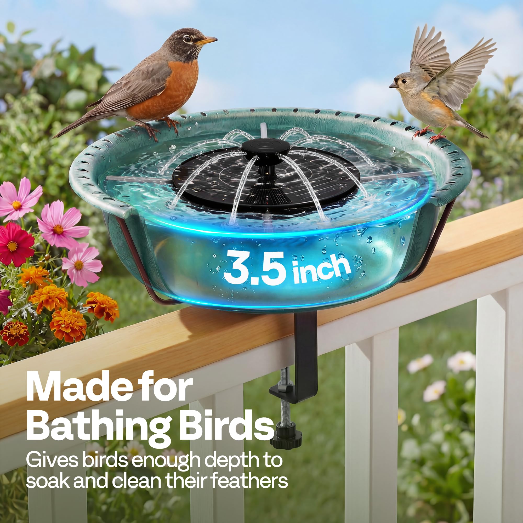 VIVOHOME cuenco desmontado listo para limpieza rápida y cambio de agua