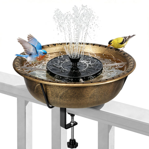 VIVOHOME vista frontal del baño de aves mostrando diseño estable y atractivo
