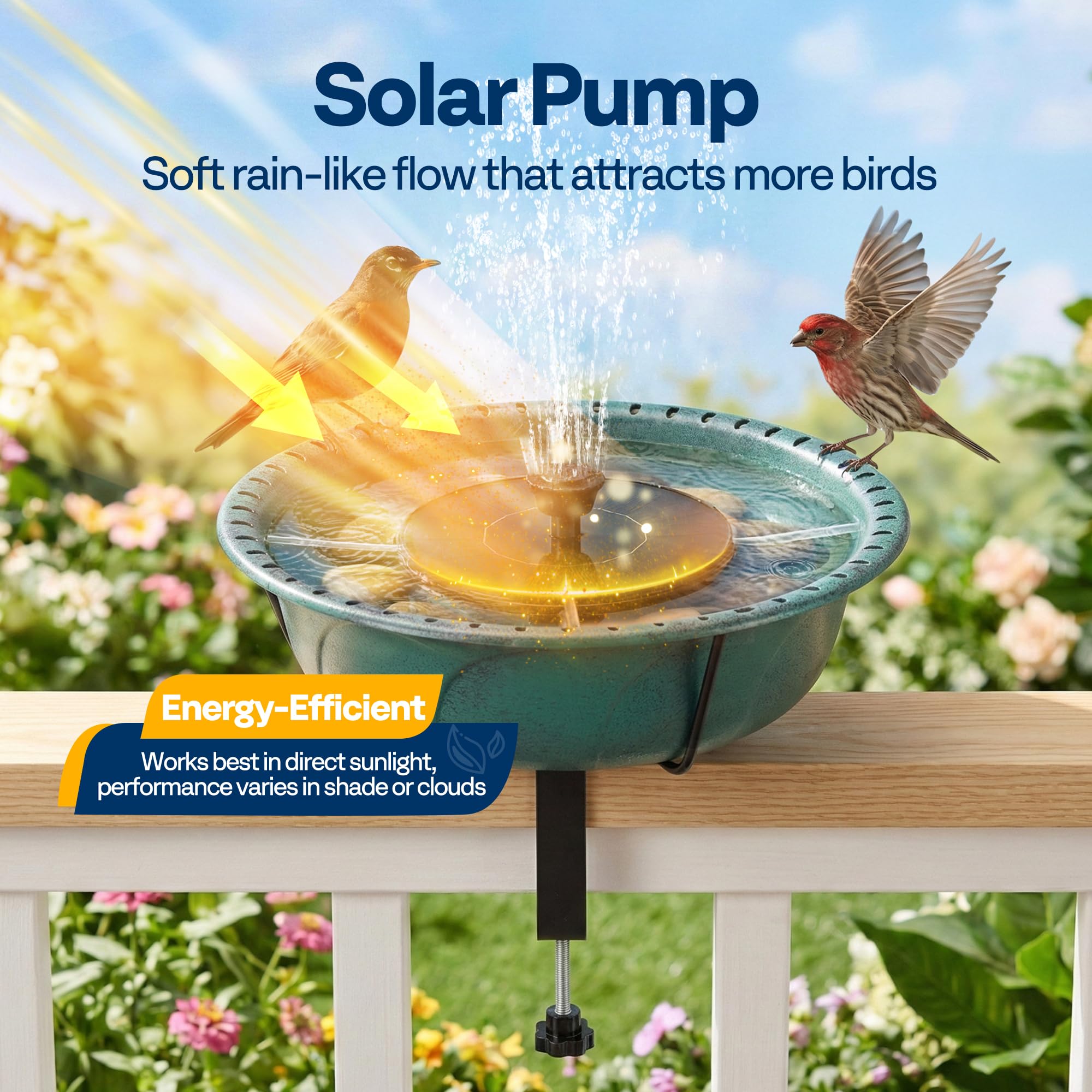 VIVOHOME primer plano de las tres boquillas que producen chorros suaves y naturales