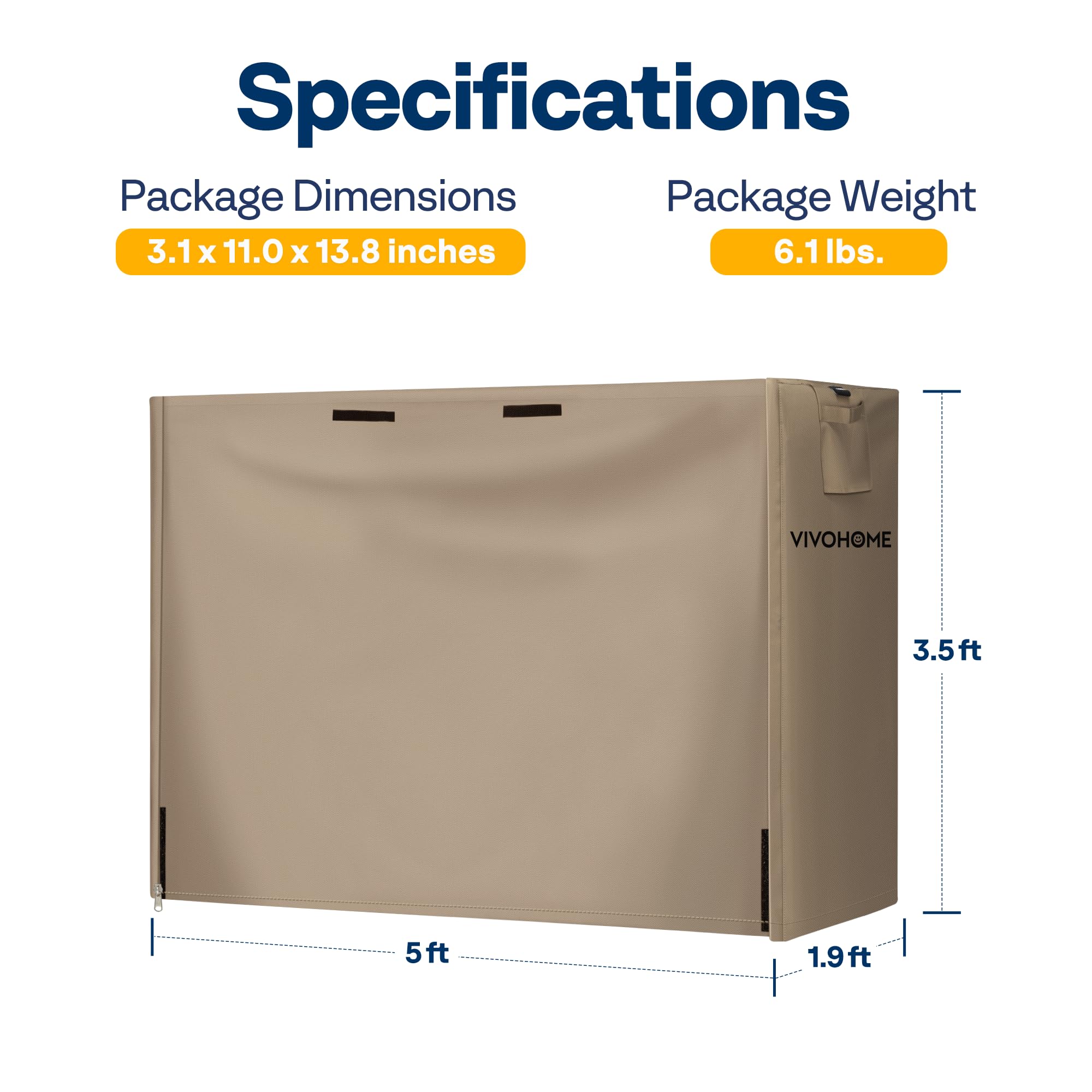 VIVOHOME dimensiones 60x24x42 aptas para leñeros de 6 ft