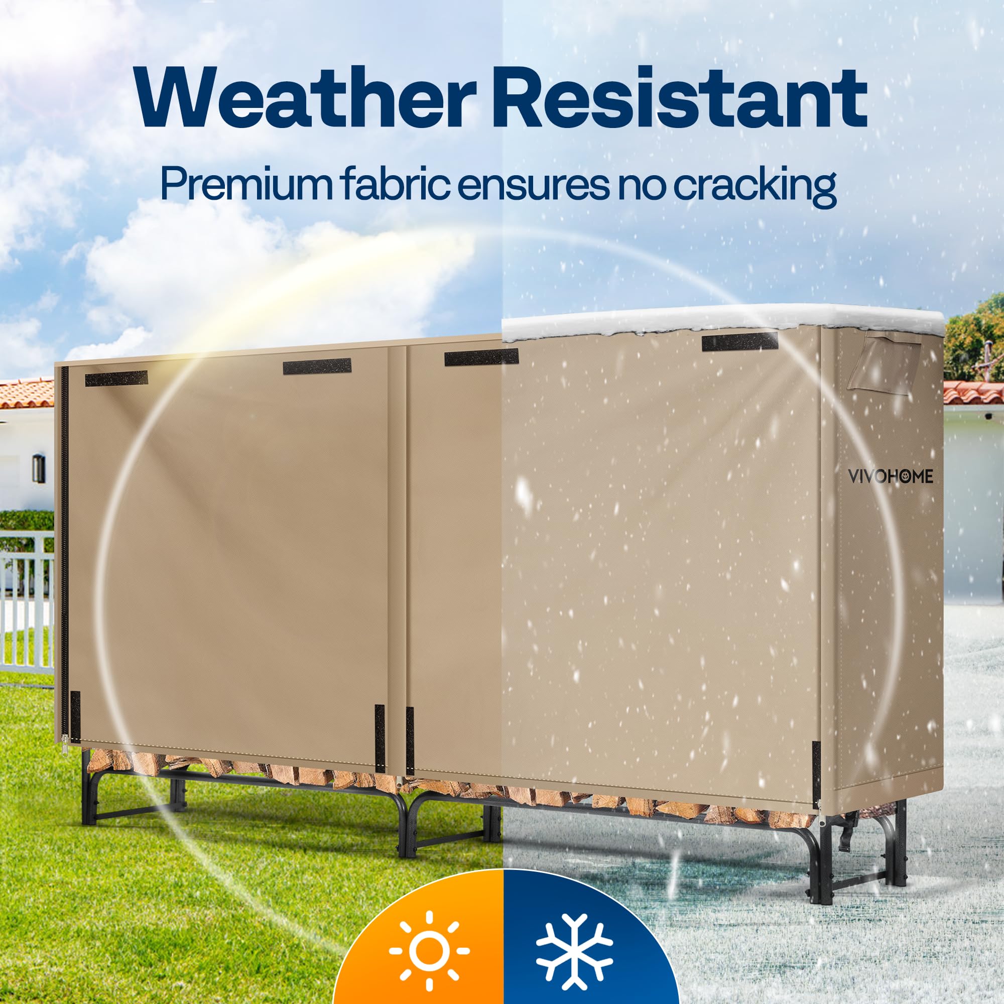 VIVOHOME primer plano tela 600D con doble recubrimiento impermeable