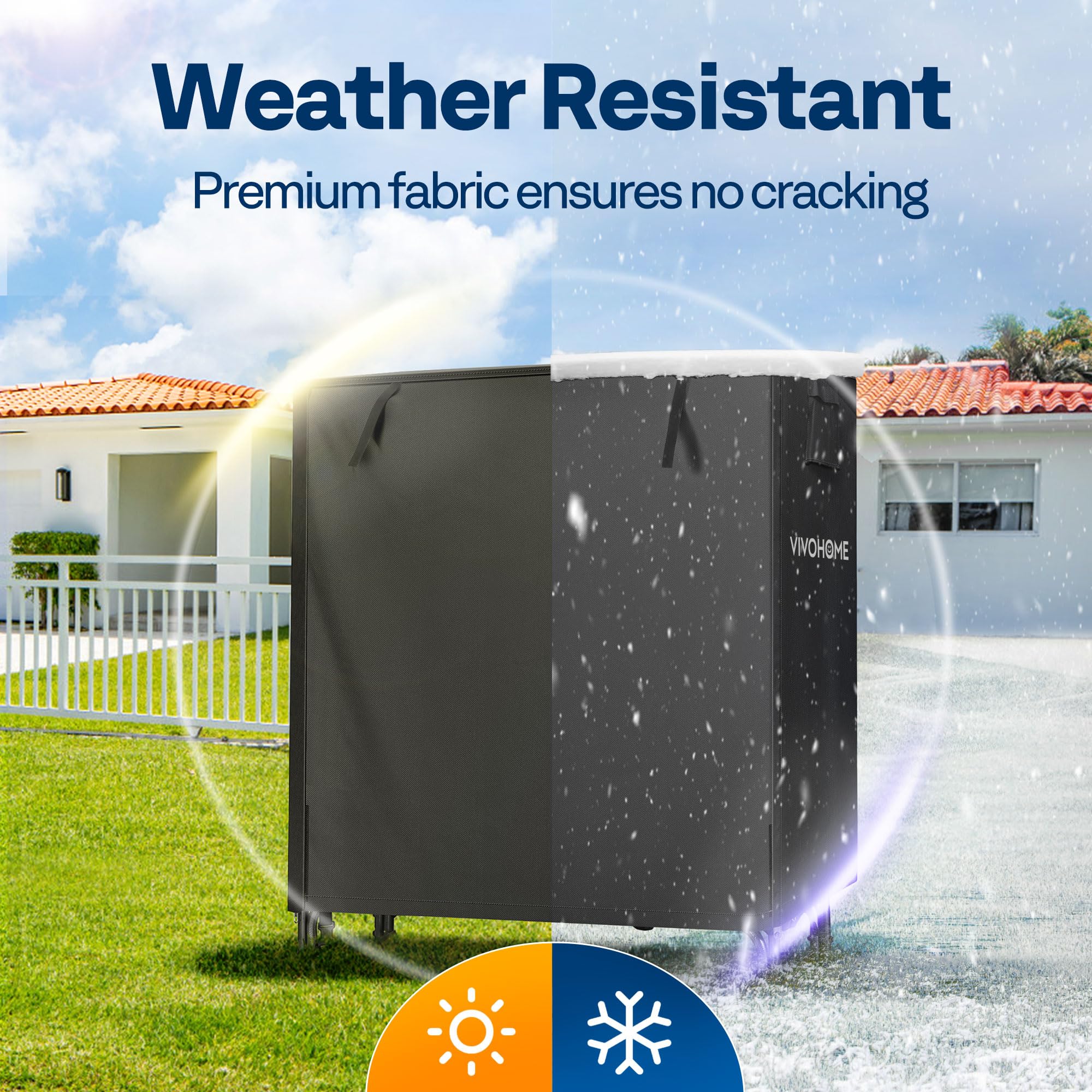 VIVOHOME textura de 600D Oxford resistente que protege la leña