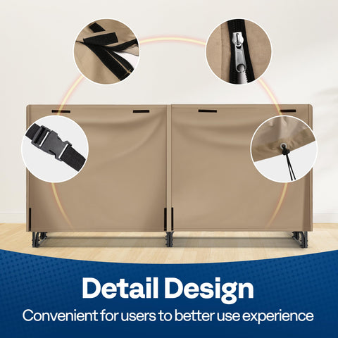 VIVOHOME funda en deck protegiendo leña y herramientas exteriores