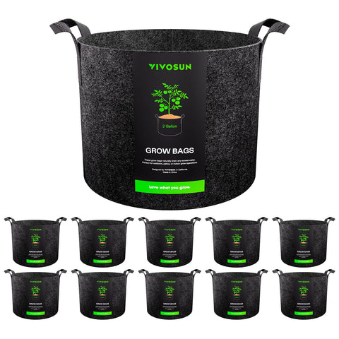 VIVOSUN pack frontal de 10 bolsas que muestra capacidad y orden