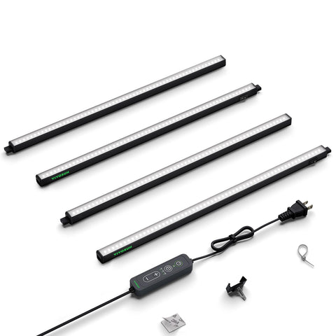 VIVOSUN tubo T5 frontal mostrando diseño compacto y luz uniforme