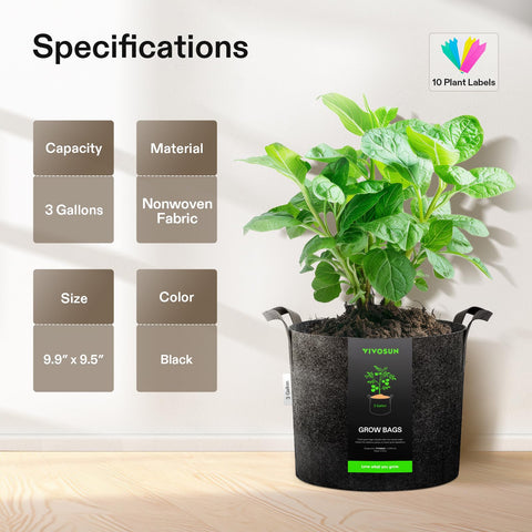 VIVOSUN detalle de la tela no tejida 300g, durabilidad y aireación
