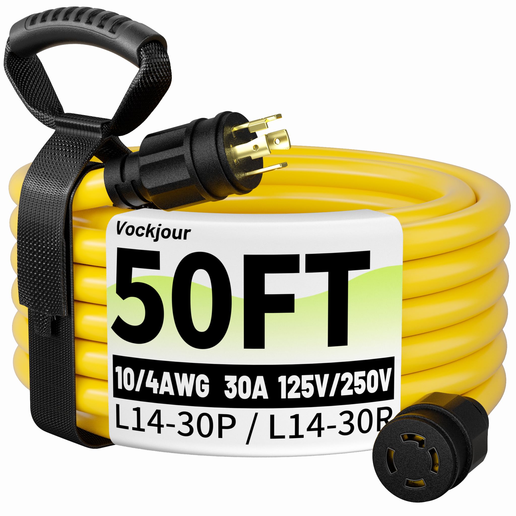Vockjour vista frontal del conector L14-30, seguridad de bloqueo