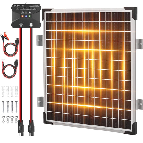 Voltset panel frontal mostrando superficie de vidrio y marco resistente
