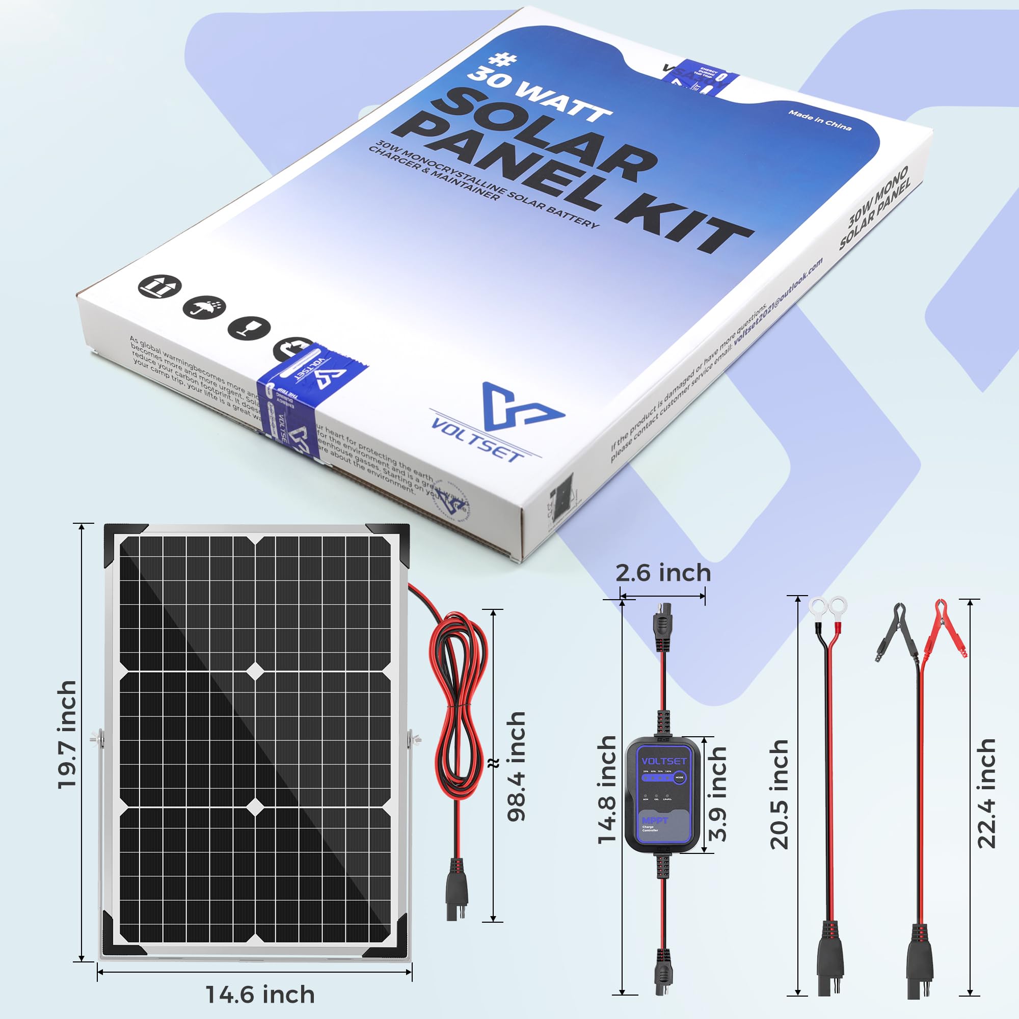Voltset panel en uso sobre la cubierta de una embarcación manteniendo batería